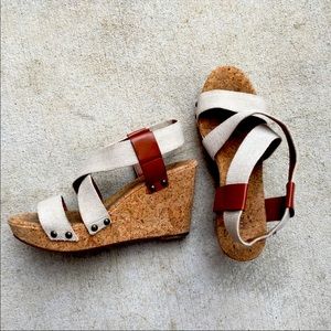 Lucky Brand Marla Cork Wedge Sandal 8.5